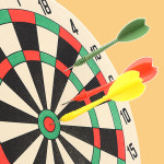 다트 핀 판 게임 술게임 내기 미니 dart 양면 벽걸이 : 리체아