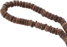유니커 550Pcs 8mm 브라운 천연 코코넛 쉘 비즈 스페이서 DIY 팔찌 목걸이 주얼리 제작용 평평한 원형 나무 : 이음에비뉴