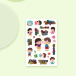 창의수업연구소앤사운드친구 | 친구사랑창의체험활동투명스티커 투명필름미술수업 방과후미술초등저학년부채스티커 : 브릿지스몰