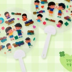창의수업연구소앤사운드친구 | 친구사랑창의체험활동투명스티커 투명필름미술수업 방과후미술초등저학년부채스티커 : 브릿지스몰