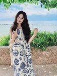 여성 여름 민소매 베스트 드레스 식물 프린트 A라인 : 에스바닐라
