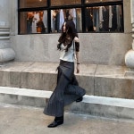 Helia pleats scarf skirt : 파티수