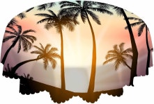 판다팜생활을더담다 | 디자인 주방 식탁보 및 테이블 매트 Palm Tree, 60 (Round) : 다담아몰..