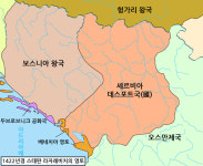 스테판 라자레비치 - 1422년경 스테판 라자레비치의 영토