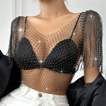 올가 그물탑 메쉬 커버업 방송댄스 줌바 에어로빅 댄스복 무대 공연 : 코코랑