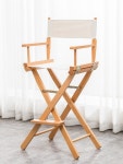 영화감독 의자 배우 사이드 촬영장 원목 손님용 접이식 로우레그 내추럴 우드 화이트 : 스페시마켓