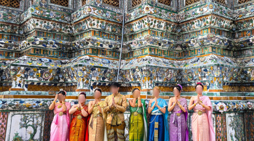 태국 자유여행 방콕 왕궁투어 왓포 에메랄드사원 왓아룬 전통의상 카오산로드 크루아압손