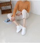 진주포인트 여성스니커즈 (4cm), , 소보제화, Black 진주포인트 여성스니커즈 (4cm) - 소보제화