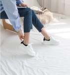 진주포인트 여성스니커즈 (4cm), , 소보제화, Black 진주포인트 여성스니커즈 (4cm) - 소보제화