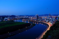 남산에서 바라본 태화강변시가지야경 [울산사진DB] 남산에서 바라본 태화강변시가지야경