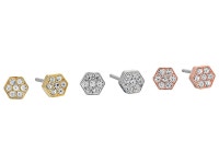  Polished Platings Nugget Pave Stud Earrings Set [베이비샤워]