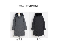 LF스퀘어 공식 온라인몰 [하프클럽/조이마담]J2708 렉스퍼 폭스후드 구스다운 패딩코트 엄마옷 50대60_P091277702