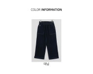 LF스퀘어 공식 온라인몰 PT9910 스티치 아웃포켓 와이드 밴딩 청바지 데님팬츠