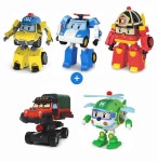 [ROI TOYS] 로보카폴리 변신로봇 4인치 5종세트(로이,폴리,헬리,버키,포처) | 주식회사태양 - 예스24