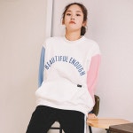 에이랜드컬러블락스웻셔츠아이보리 컬러블락스웻셔츠아이보리