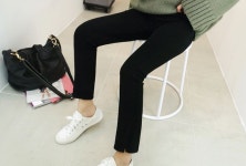 루즈핏을 입히다 [앙투] 블랙투잉기모밴딩팬츠