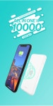 헝앱샵 경품 : 바나다 올인원W 무선 충전 보조배터리 10000mAh - 헝그리앱