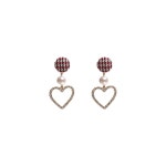 아뜨랑스 - ac3341 컬러 체크패턴 포인트 진주볼&하트큐빅장식 드롭 이어링 earring ac3341 컬러 체크패턴 포인트 진주볼&하트큐빅장식... 