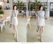 아뜨랑스 - bs2530 시원한 스트라이프 패턴의 슬리브리스 블라우스 blouse bs2530 시원한 스트라이프 패턴의 슬리브리스 블라우스 blouse