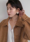 프롬비기닝 - 디모인 플라워 진주 귀걸이