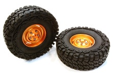 [INTEGY] Composite 4L Type 1.9 Size Wheel & Tire (2) for 1/10 Scale Crawler (O.D.=113mm) C26376ORANGE[ 드론/액션캠 > RC무선모형... 