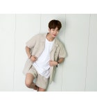 YOLO 자수 린넨 반팔셔츠 - 바이슬림 YOLO 자수 린넨 반팔셔츠