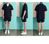 YOLO 자수 린넨 반팔셔츠 - 바이슬림 YOLO 자수 린넨 반팔셔츠