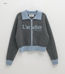 Atelier Nain - (CD-2136)LETTERING KNIT CARDIGAN