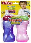 Nuby Easy Grip No Spill Sipper Soft Spout - Multicolor - 10 oz - 2 ct [베이비샤워]