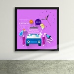 까사 CASA : cz063-오늘은 세차하는 날 액자벽시계 cz063-오늘은 세차하는 날 액자벽시계 | 까사