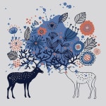                 DIY명화그리기세트 행복한 사슴커플 물감2배 컬러캔버스 DIY명화그리기세트 행복한 사슴커플 물감2배 컬러캔버스