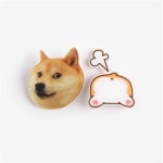                 [인디고샵] 댕댕이 아크릴 뱃지 [인디고샵] 댕댕이 아크릴 뱃지