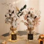 하프클럽 - 대한민국 메가쇼핑 [꿈꾸는다락방] 프리저브드 플라워 안개 목화 화병 4종