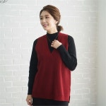 하프클럽 - 대한민국 메가쇼핑 J3864 V넥 언발기장 니트조끼/엄마옷