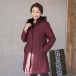 하프클럽 - 대한민국 메가쇼핑 J3872 지퍼장식 가로세로 전체털패딩코트/엄마옷