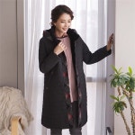 하프클럽 - 대한민국 메가쇼핑 J3870 체크배색 가벼운 털롱코트/엄마옷