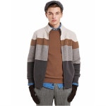 하프클럽 - 대한민국 메가쇼핑 헤지스남성 HZSW7D502IV 컬러배색 울 집업니트