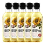 (CJ제일제당) 해바라기씨유 500ML x 5병 | 홈쇼핑모아 [롯데OneTV] (CJ제일제당) 해바라기씨유 500ML x 5병