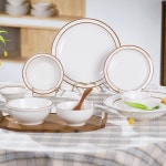 [cjmall] 르드와드파리 빈티지 디너 6인조 30P [브라운/그린] null... [cjmall] 르드와드파리 빈티지 디너 6인조 30P [브라운/그린] null