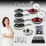 [hnsmall] [쿡셀] 블랙큐브 세라믹 IH프라이팬+레드파티웍 특집구성(프라이팬24cm, 프라이팬28cm, 소테팬24cm)+(24레드파티웍,28레드파티... 