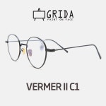 머스트잇(MUSTIT) - 그리다 GRIDA VERMER II C1 그리다 안경 티탄안경 2018신상 스틸러 모양 뮤지크 모양