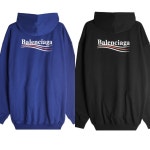 머스트잇(MUSTIT) - 18FW BALENCIAGA 웨이브 후드 오버핏 블루,블랙