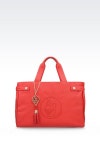 Armani Jeans Women SHOPPING BAG IN FAUX SAFFIANO WITH TASSELS, PVC - Armani.com  Armani Jeans Women SHOPPING BAG IN FAUX SAFFIANO... 