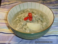 쑥 통채로 칼국수 - 10만개의 레시피, 메뉴판키친 요리판