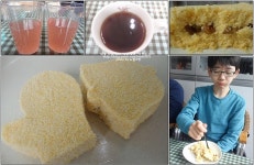 떡케이크만들기 체험으로 재미났던 석모도 펜션 다향