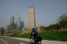 호미숙 자전거여행[전국자전거여행지도-서해안 일주 1일차 천호-반포-아라뱃길-송도(인천대교)]90km