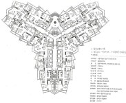 도곡동 타워팰리스 기준층 평면도 - 삼우+SOM 설계 - 건축설비 - 강릉시인건축사 김교수 힐링카페 도곡동 타워팰리스 기준층 평면도 - 삼우+SOM... 