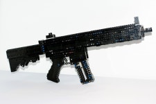 레고 테크닉 브릭으로 만든 워킹 건 HK416 CQB 소총