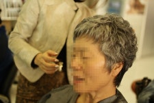흰머리 소녀 아이롱펌 - 아이롱&디펌(여자) - 26년 차 아이롱펌 전문 파리스헤어 흰머리 소녀 아이롱펌