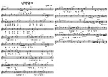 남행열차 악보 - 김수희 노래 - 통기타 악보 - 오뚝이 관광산악회 남행열차 악보 - 김수희 노래